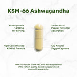 DEAL SUPPLEMENT detalle de etiqueta indicando KSM‑66 y certificaciones de calidad