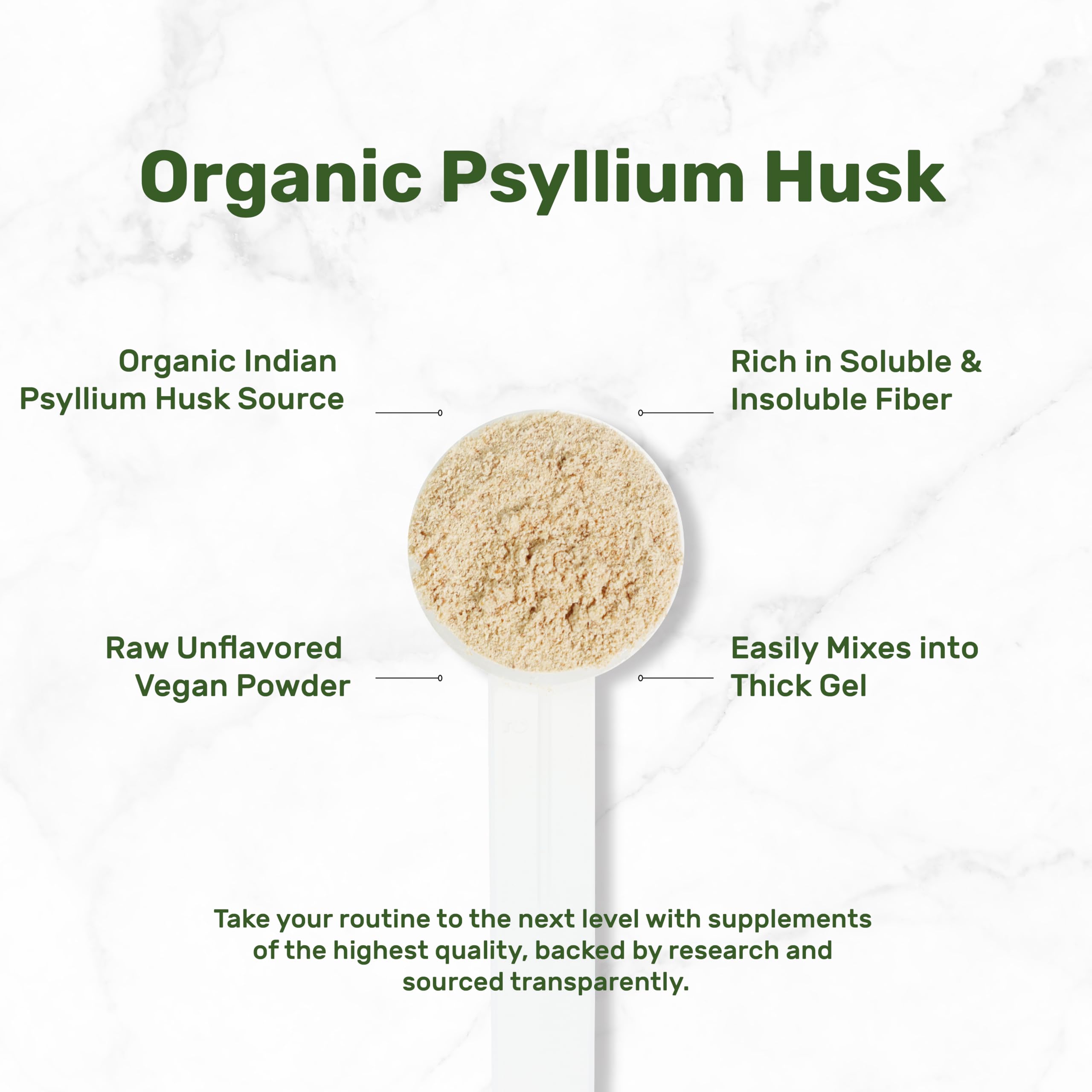 DEAL SUPPLEMENT polvo de psyllium mezclado en batido, aporta fibra y consistencia