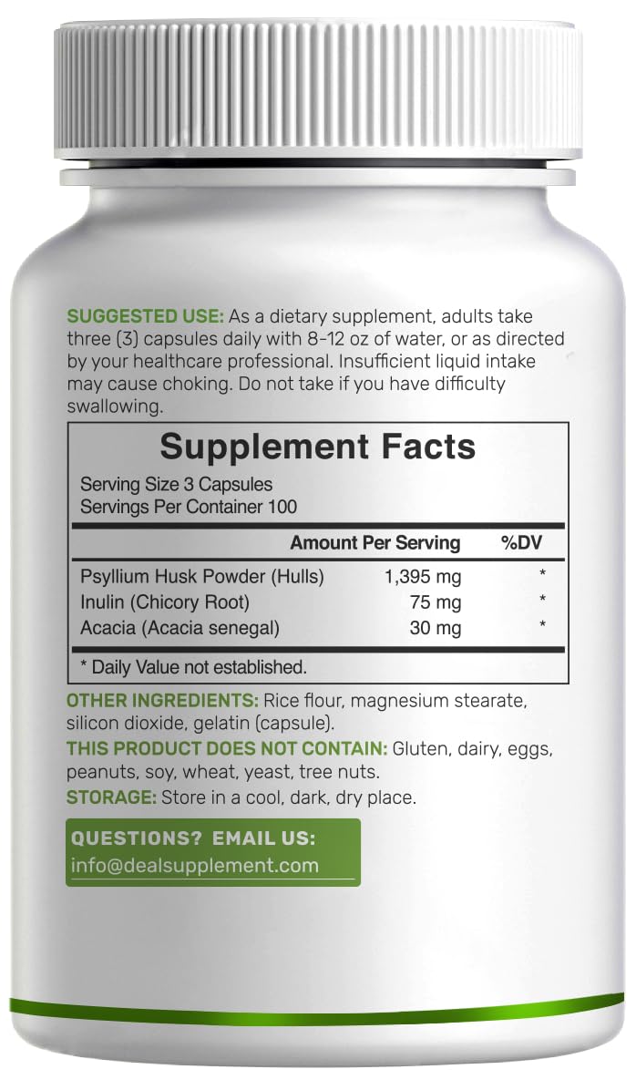 DEAL SUPPLEMENT cápsulas con vaso de agua demostrando uso seguro