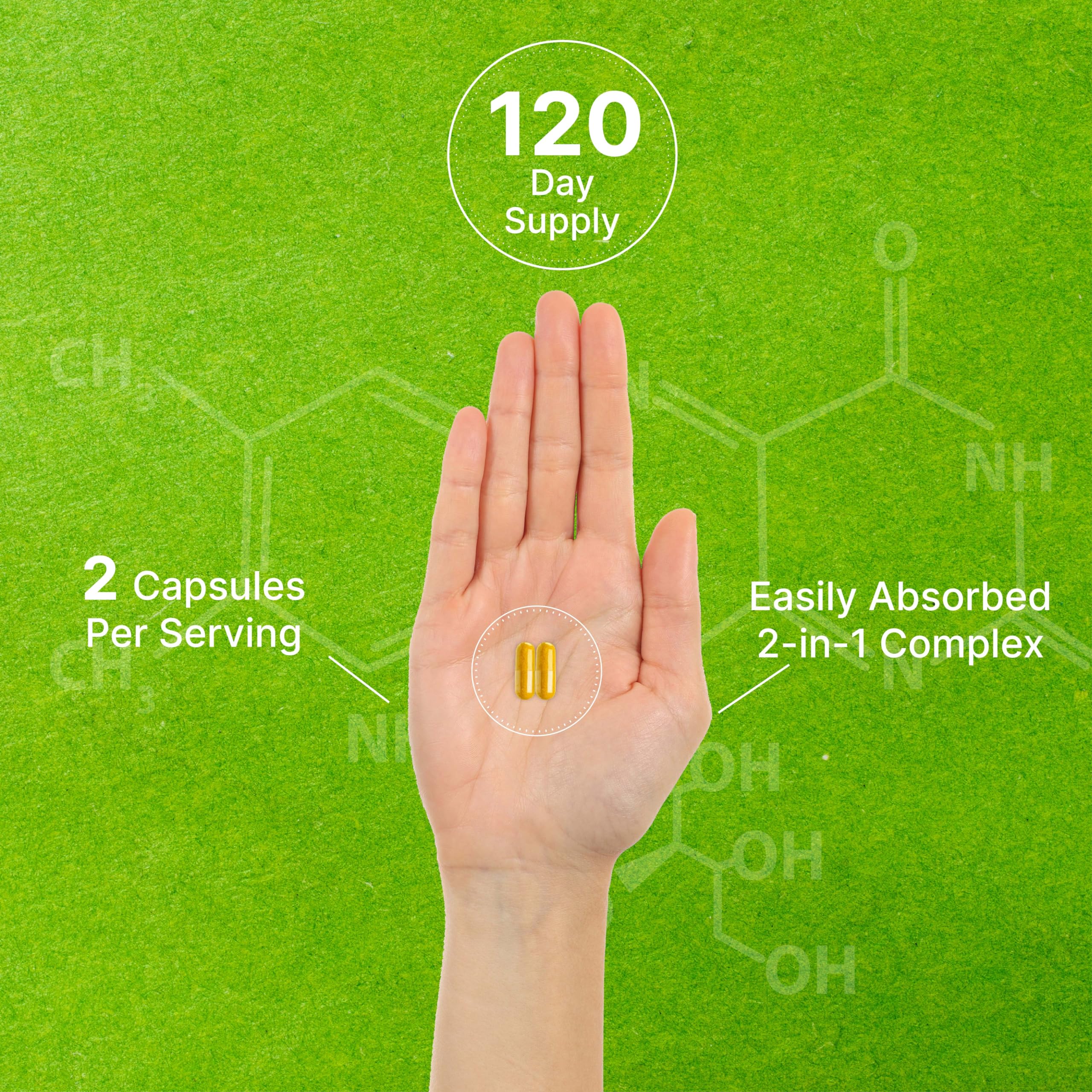 DEAL SUPPLEMENT frasco en mano durante toma para mostrar uso y conveniencia diaria