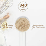 DEAL SUPPLEMENT etiqueta con lista de ingredientes orgánicos y pruebas de calidad
