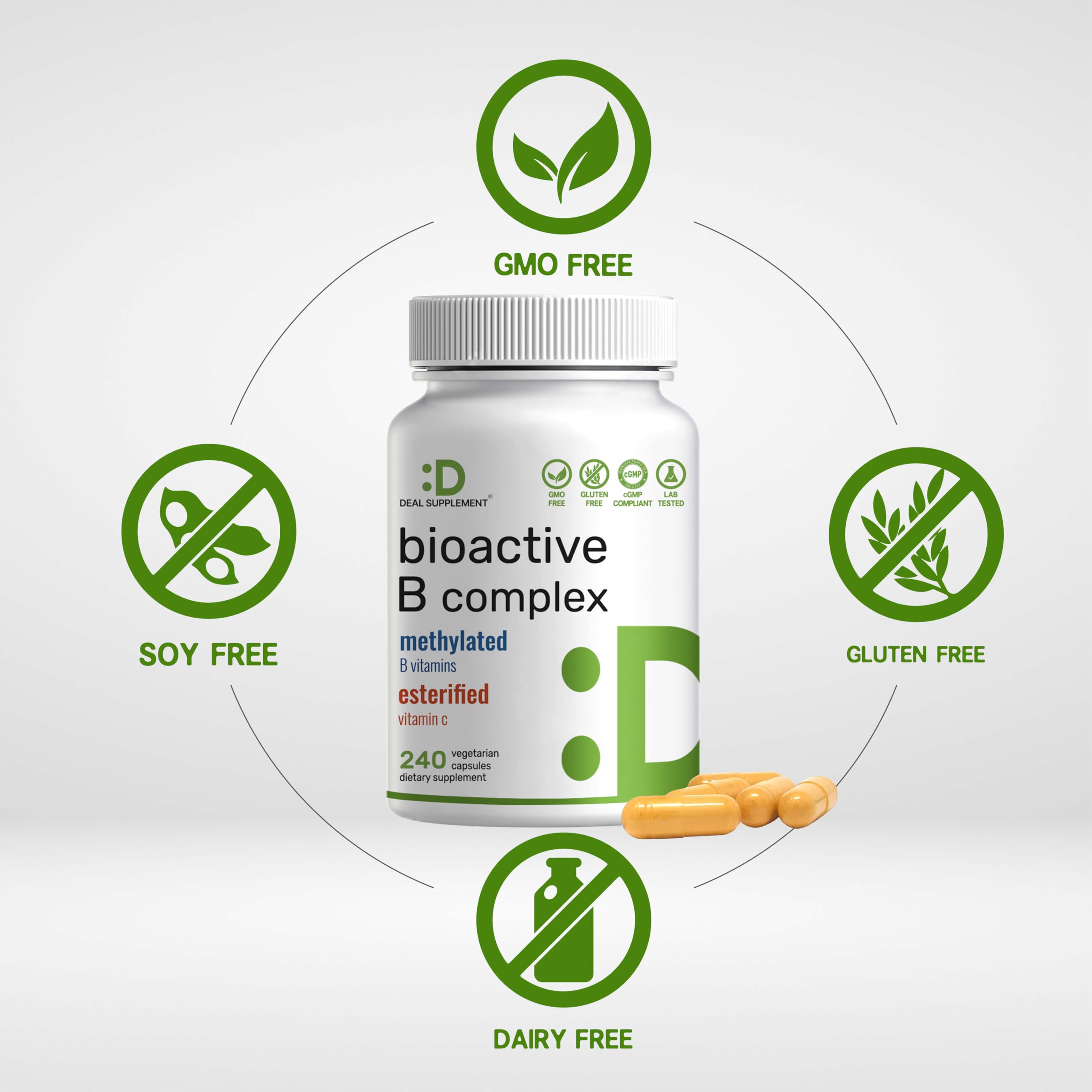 DEAL SUPPLEMENT etiqueta con lista de ingredientes y dosificación clara