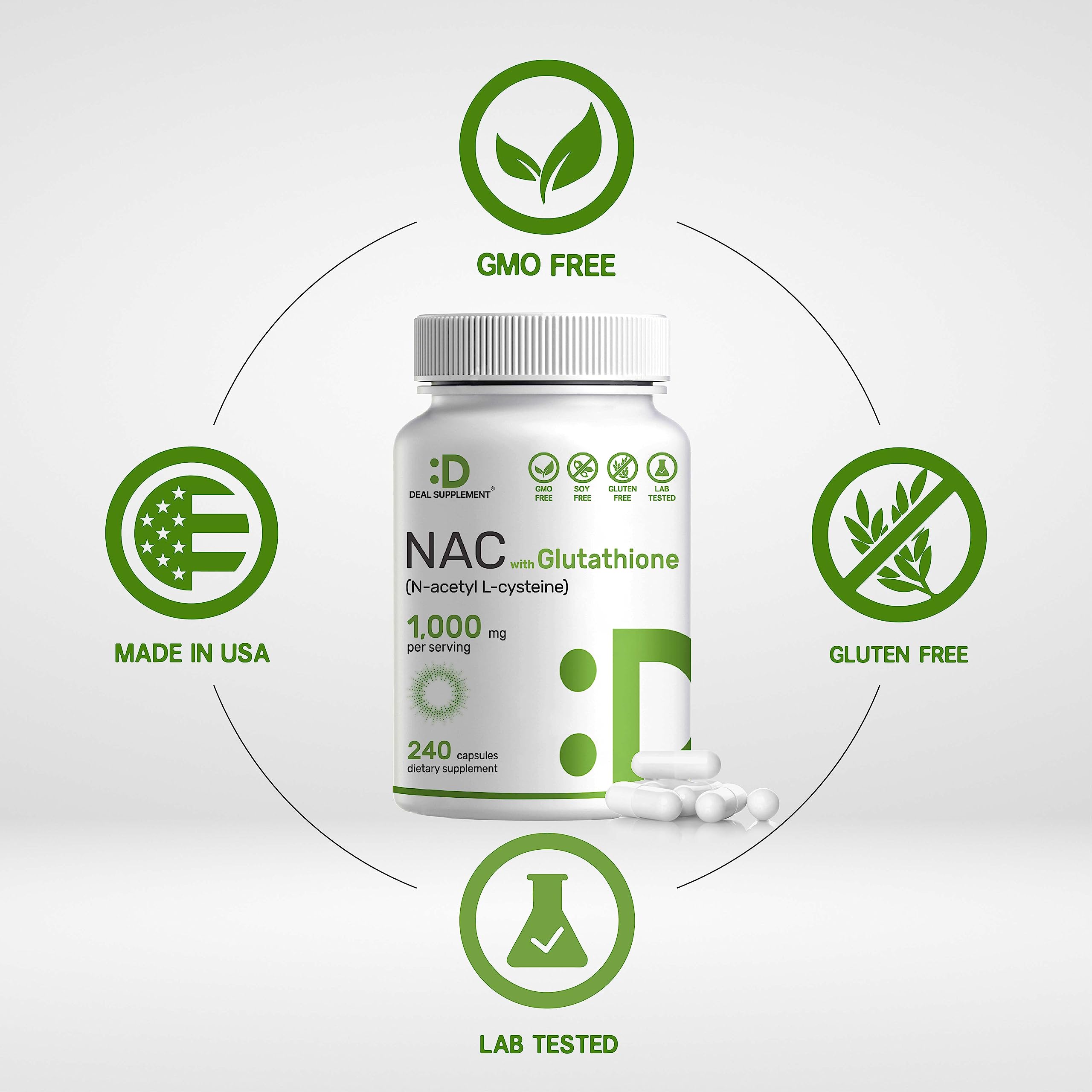 DEAL SUPPLEMENT zoom de etiqueta nutrcional mostrando dosis y transparencia de ingredientes