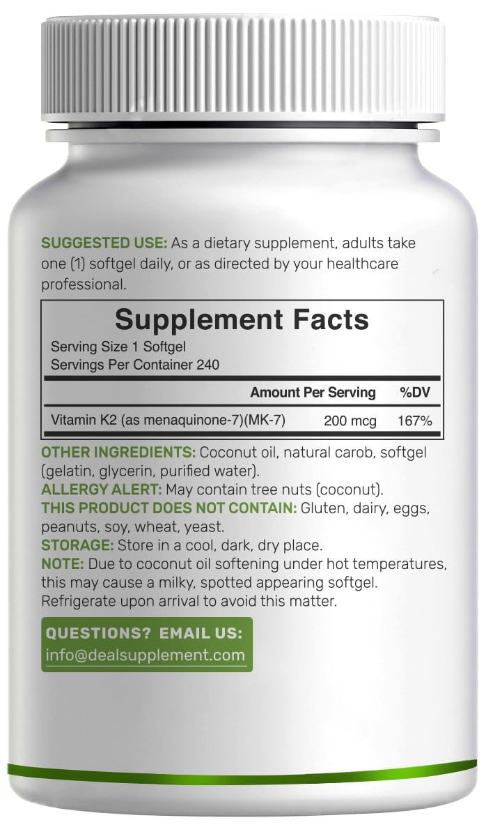 Deal Supplement etiqueta nutricional clara con ingredientes y dosis visibles