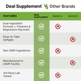 DEAL SUPPLEMENT etiqueta nutricional legible que muestra dosis y composición