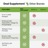 DEAL SUPPLEMENT etiqueta con valores nutricionales y cantidades por porción