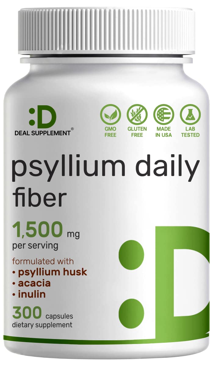 DEAL SUPPLEMENT frasco frente mostrando el envase y beneficio de fibra