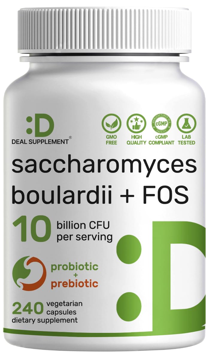 DEAL SUPPLEMENT frasco frontal que muestra 240 cápsulas y concentración 10B UFC