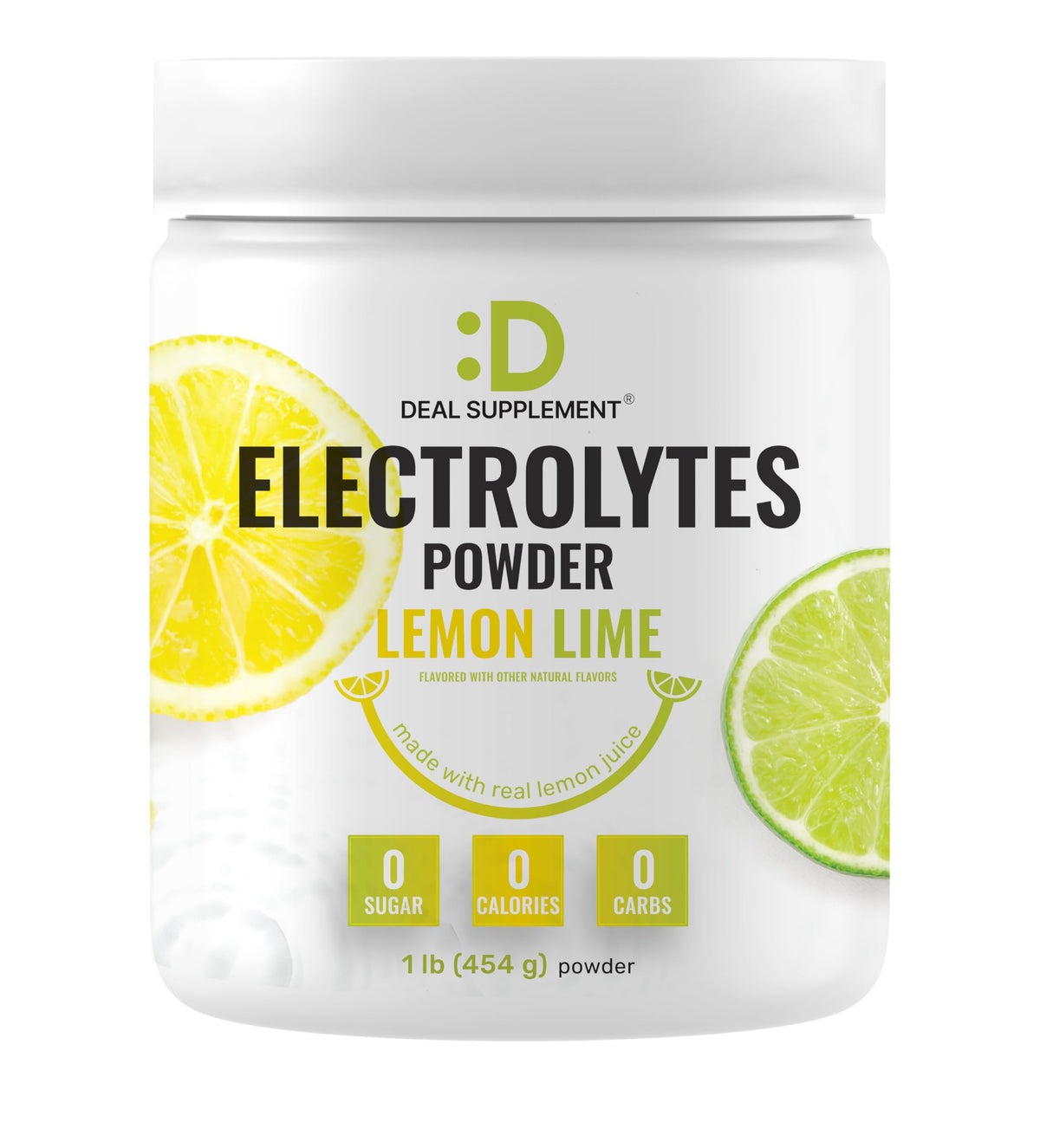DEAL SUPPLEMENT envase frontal limón lima muestra claridad y confianza