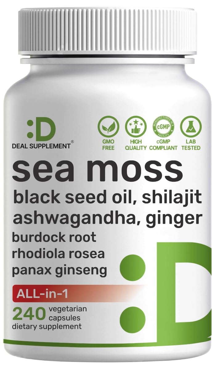 DEAL SUPPLEMENT vista frontal del envase mostrando 240 cápsulas y diseño informativo