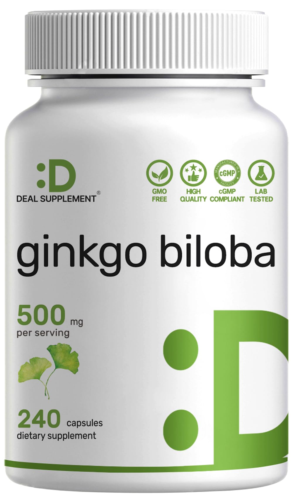 DEAL SUPPLEMENT frasco frontal mostrando 240 cápsulas y etiqueta clara