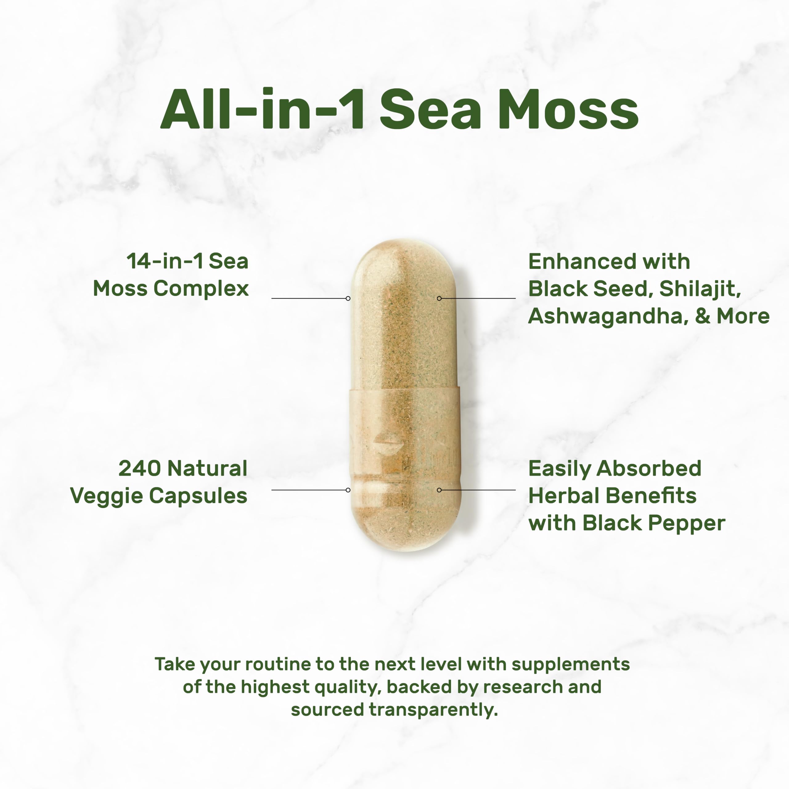 DEAL SUPPLEMENT composición de ingredientes clave como musgo irlandés y ashwagandha