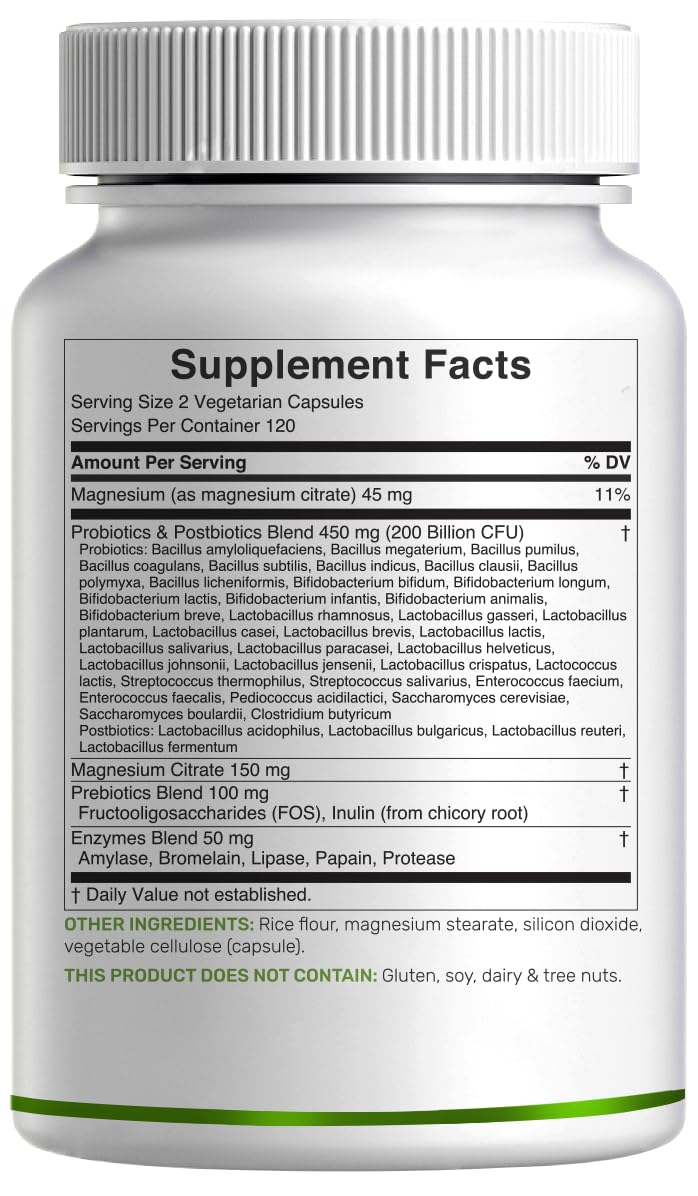 DEAL SUPPLEMENT lista de ingredientes clave que destaca prebióticos, enzimas y magnesio