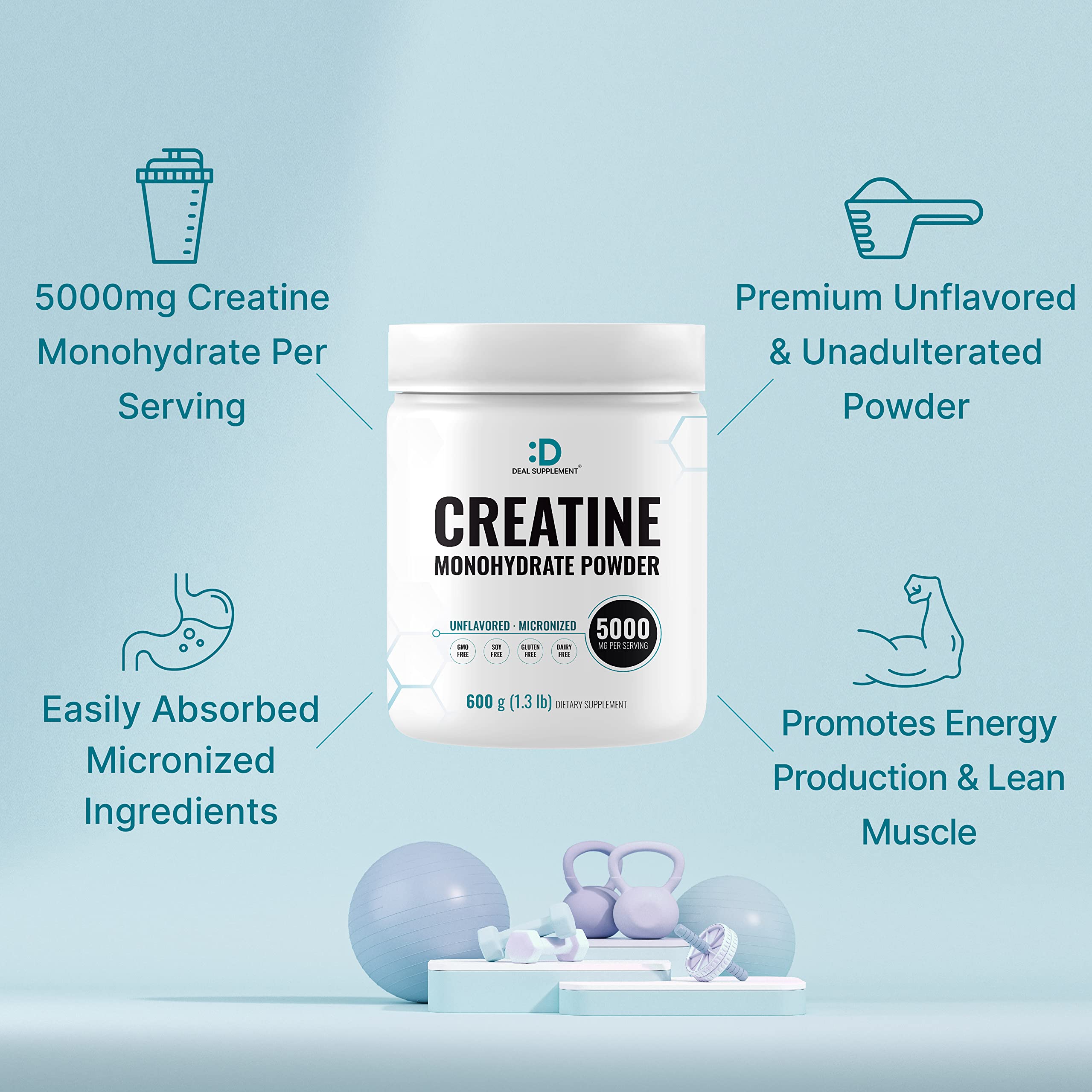 DEAL SUPPLEMENT polvo mezclado en batido energético, fácil integración en bebidas