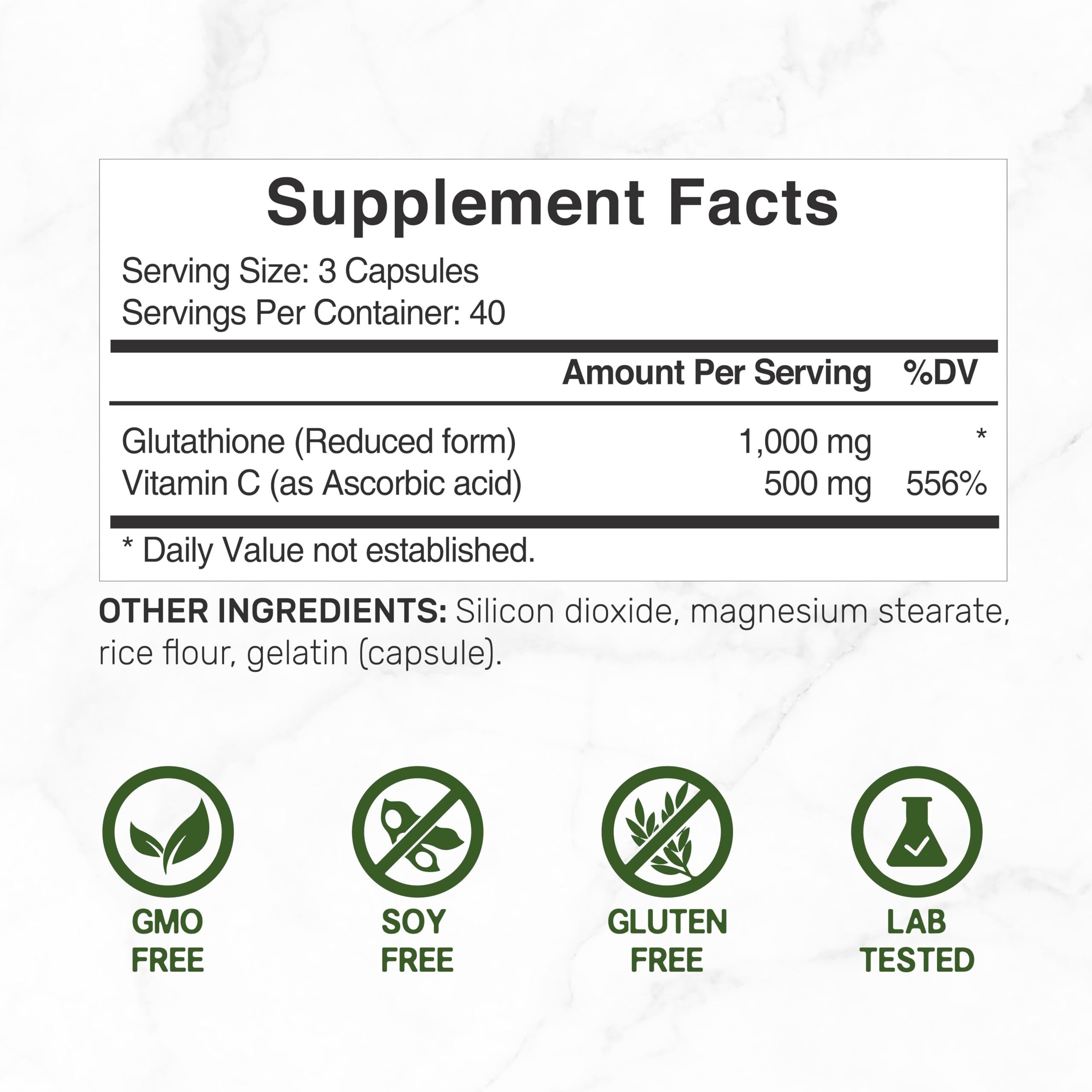 DEAL SUPPLEMENT textura del polvo de glutatión en primer plano, fácil disolución