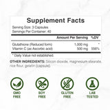 DEAL SUPPLEMENT textura del polvo de glutatión en primer plano, fácil disolución