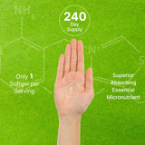 Deal Supplement textura del aceite de coco como vehículo, favorece absorción