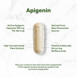DEAL SUPPLEMENT detalle de cápsula abierta con polvo de apigenina visible