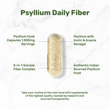 DEAL SUPPLEMENT textura del polvo de psyllium que muestra pureza y origen