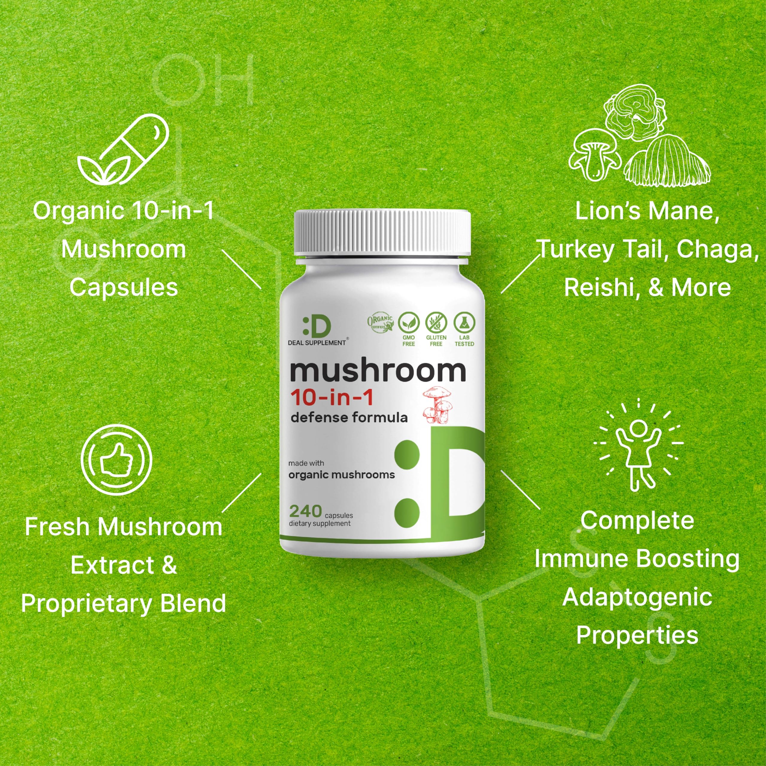 DEAL SUPPLEMENT persona tomando cápsulas por la mañana para energía natural