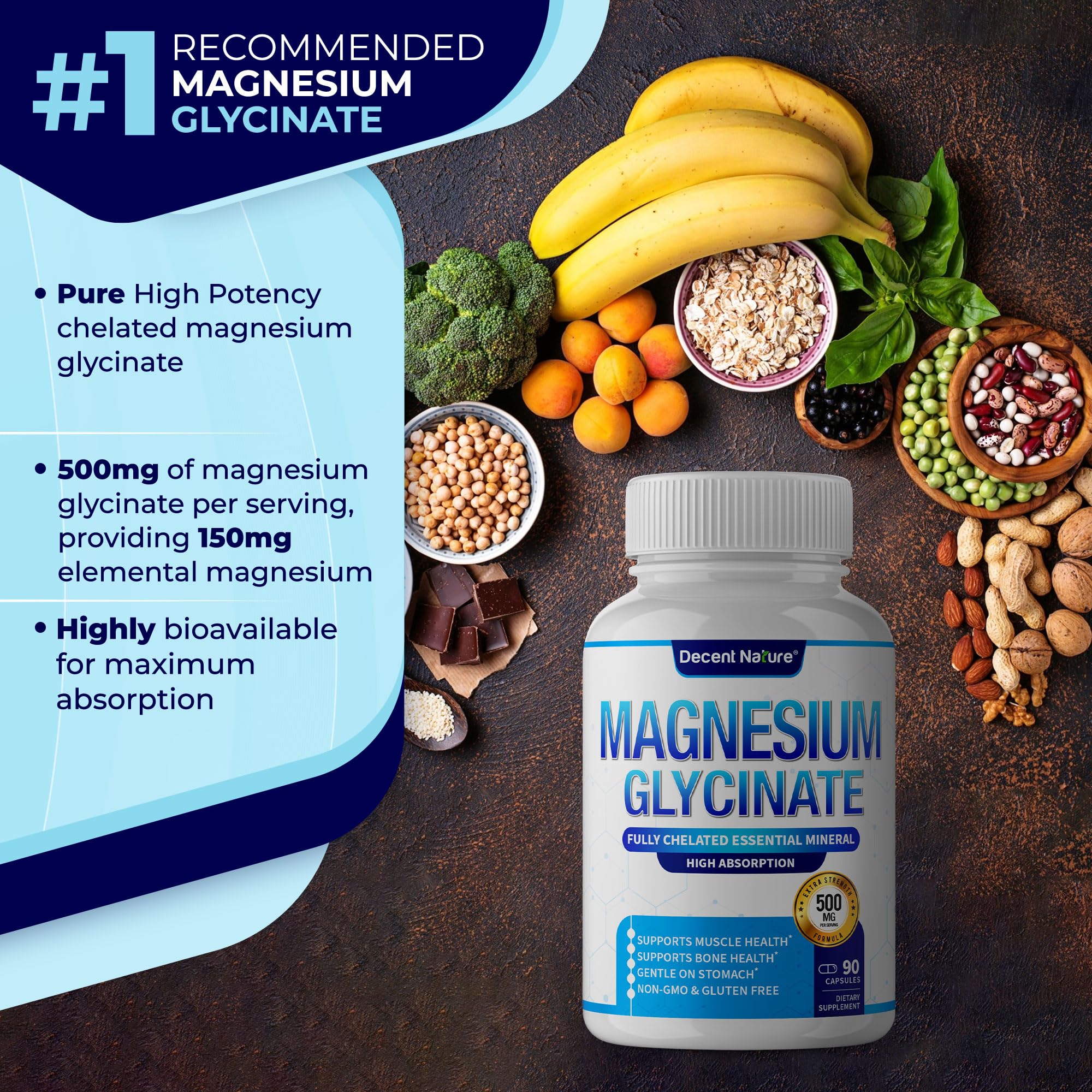 DECENT NATURE etiqueta con ingredientes y certificados que aporta confianza de calidad