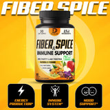 DEDICAD cápsulas junto a manzana y psyllium para mostrar textura