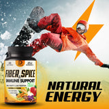 DEDICAD primer plano de canela, cúrcuma y jengibre en mezcla