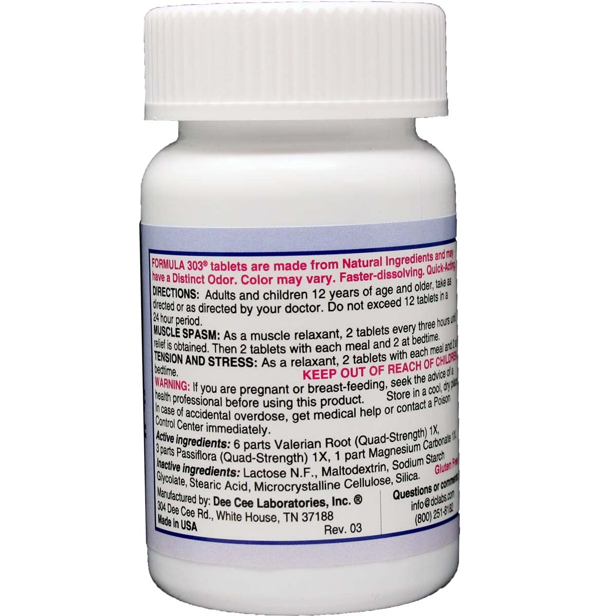 Dee Cee Laboratories primer plano de tabletas, evidencia textura y pureza