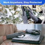 DefenderShield guantes punta táctil en uso para controlar pantalla sin quitarlos