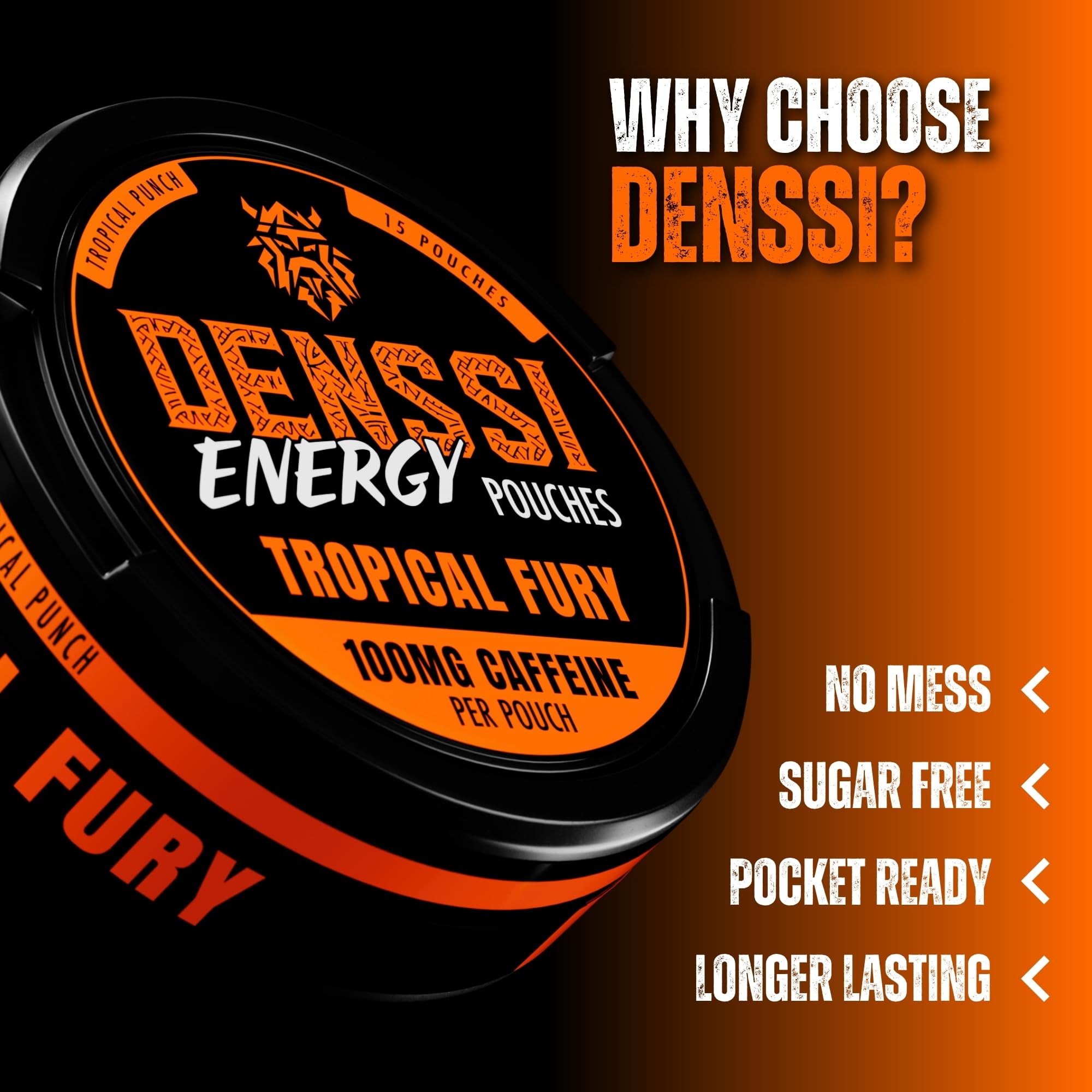 DENSSI pouch en mano durante entrenamiento para mayor enfoque y energía