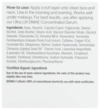 DERMA-E textura de la crema en primer plano, aspecto nutritivo y ligera