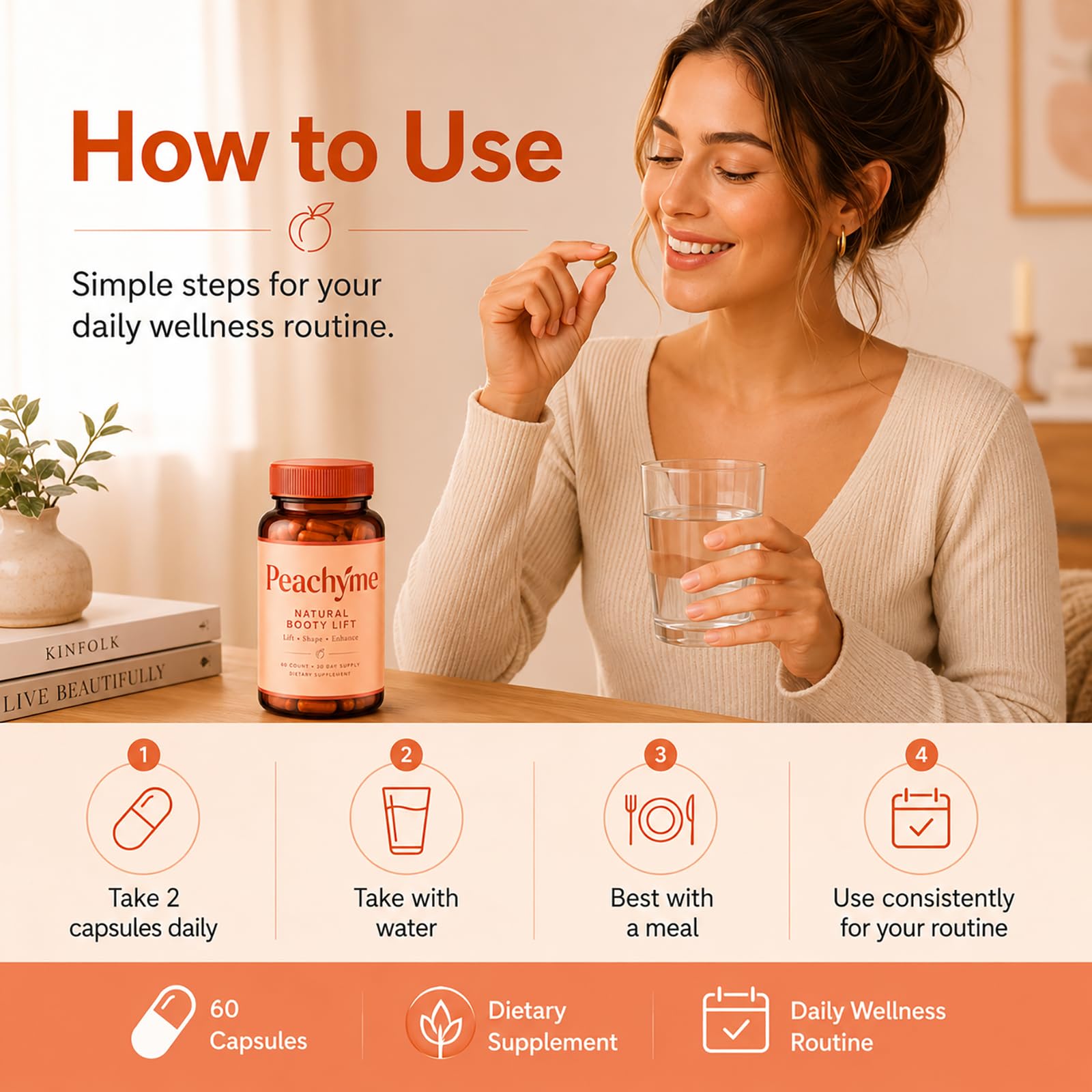 Derperzi Peachy Me etiqueta con lista de ingredientes clave y transparencia