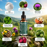DERTCOZ Purelia ingredientes cardo mariano y alcachofa, beneficio mezcla natural
