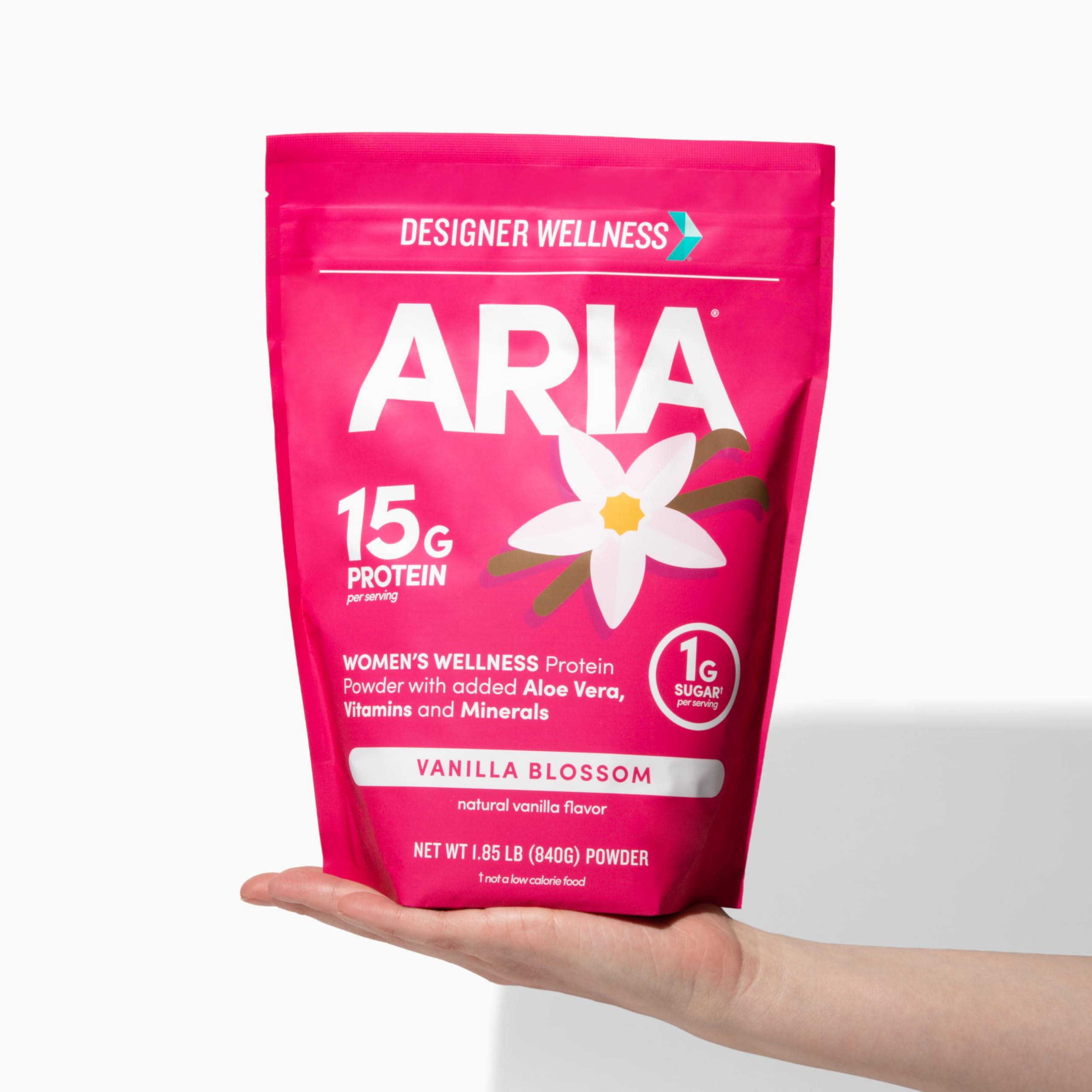 Designer Wellness Aria textura en cuchara, proteína cremosa y sin grumos para batidos suaves