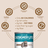 Designer Wellness batido listo en vaso, opción rápida y baja en calorías