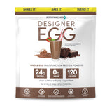 Designer Wellness envase frontal sabor Dutch chocolate mostrando beneficios de proteína