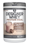 Designer Wellness etiqueta nutricional, información clara de vitaminas y proteínas