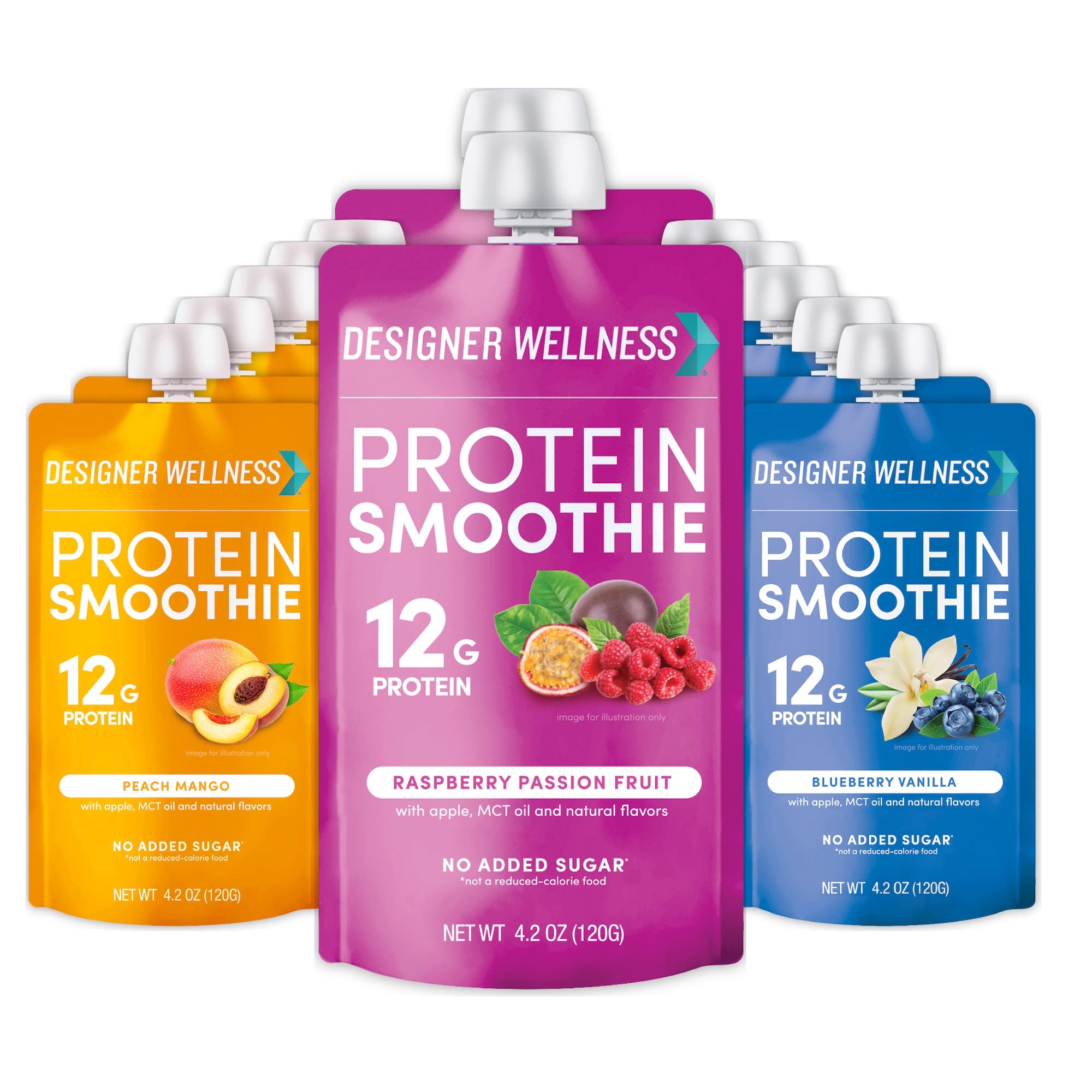 Designer Wellness frontal del paquete mostrando variedad y conveniencia