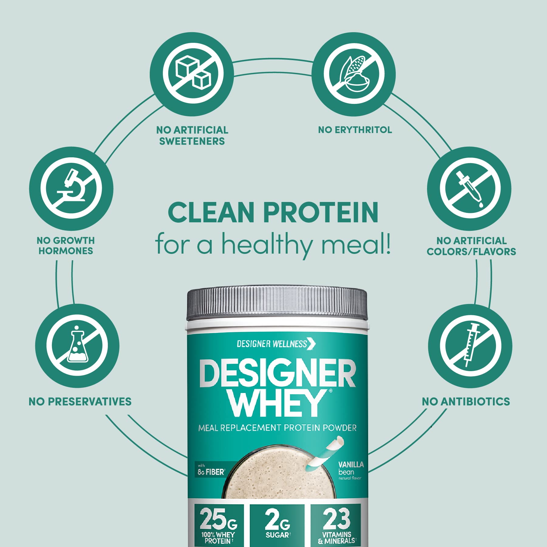 Designer Wellness mezcla de superalimentos orgánicos y carbohidratos complejos