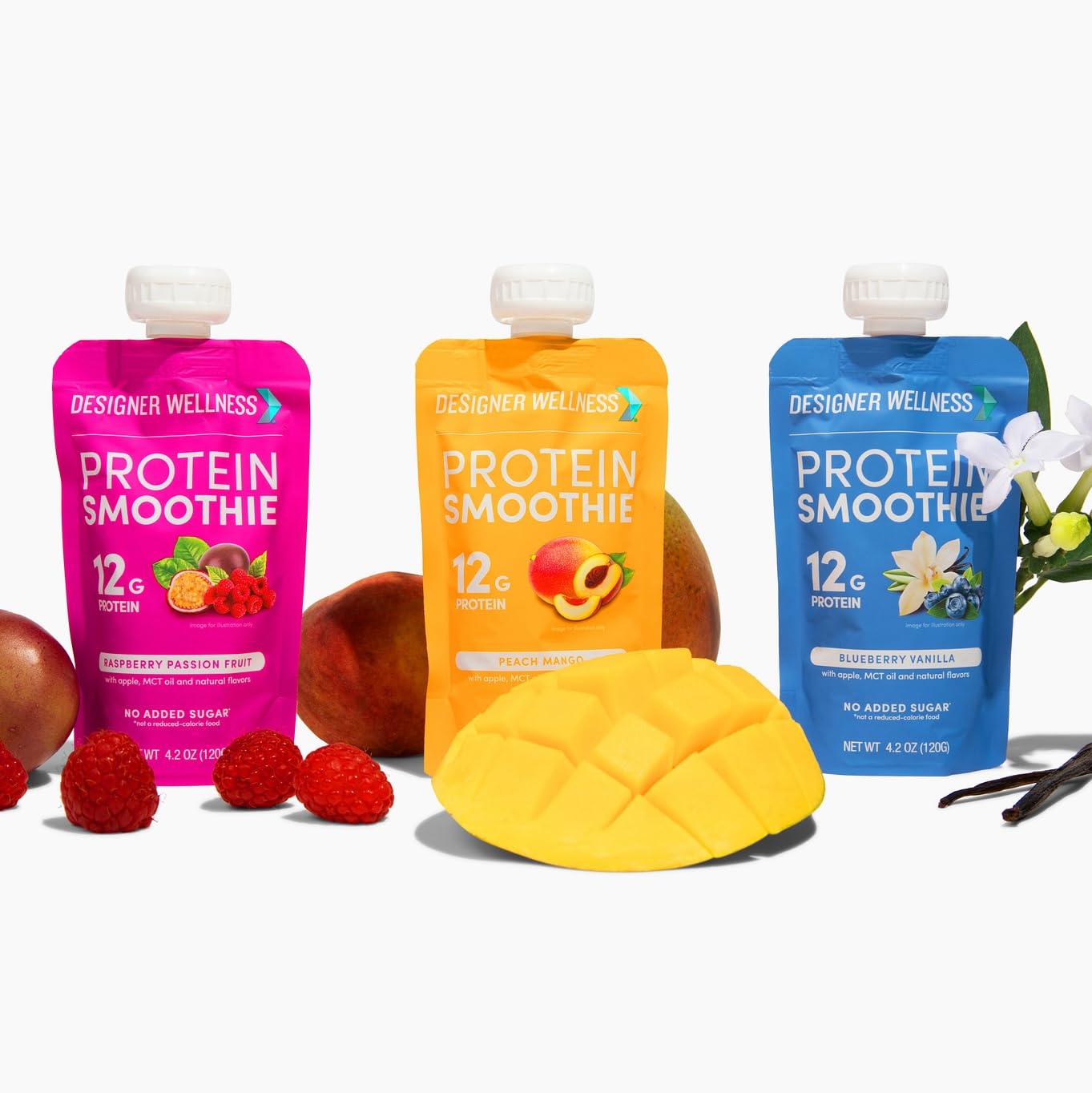 Designer Wellness smoothie en mesa de desayuno como opción práctica