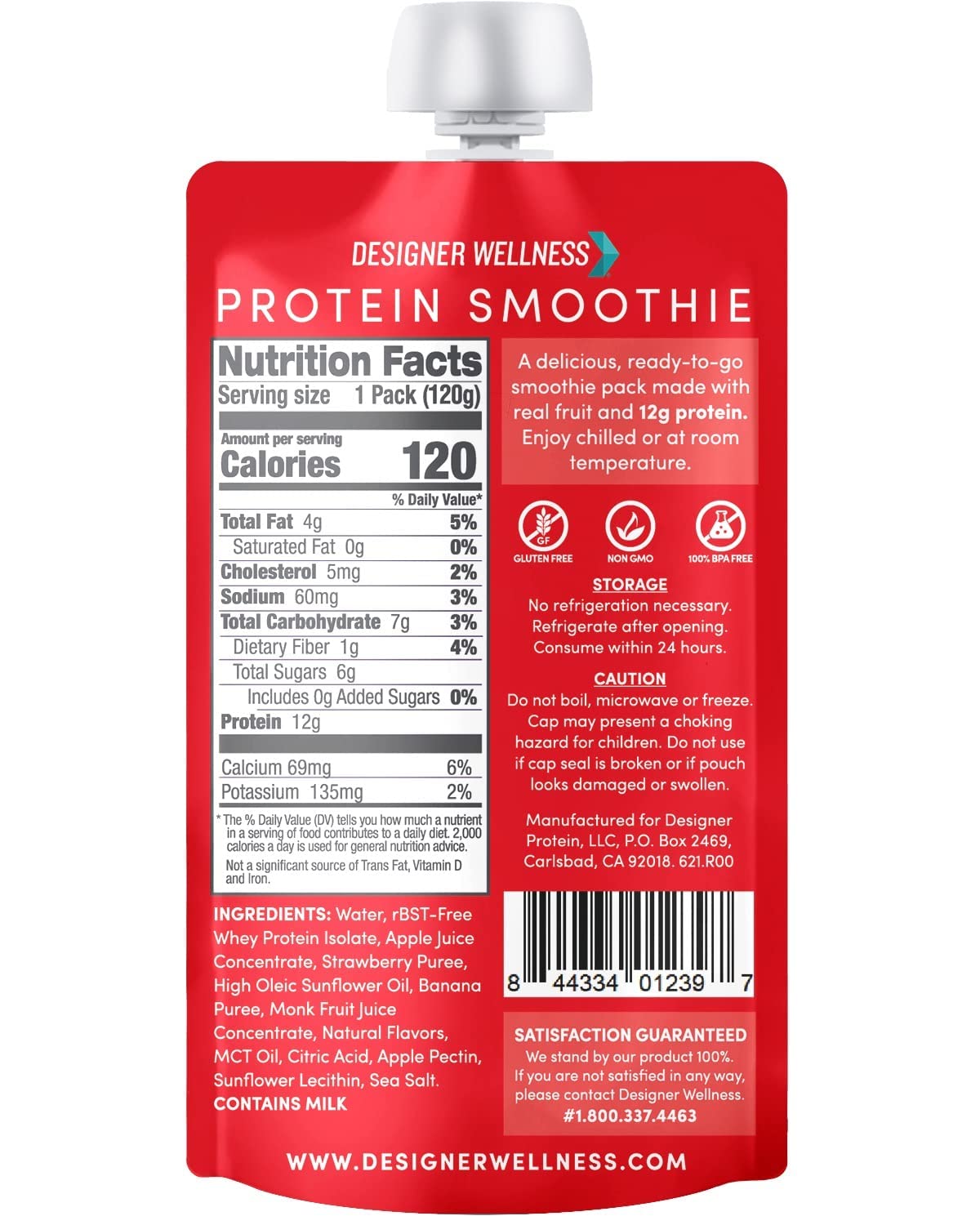 Designer Wellness textura cremosa del smoothie to show pure fruit and smoothness