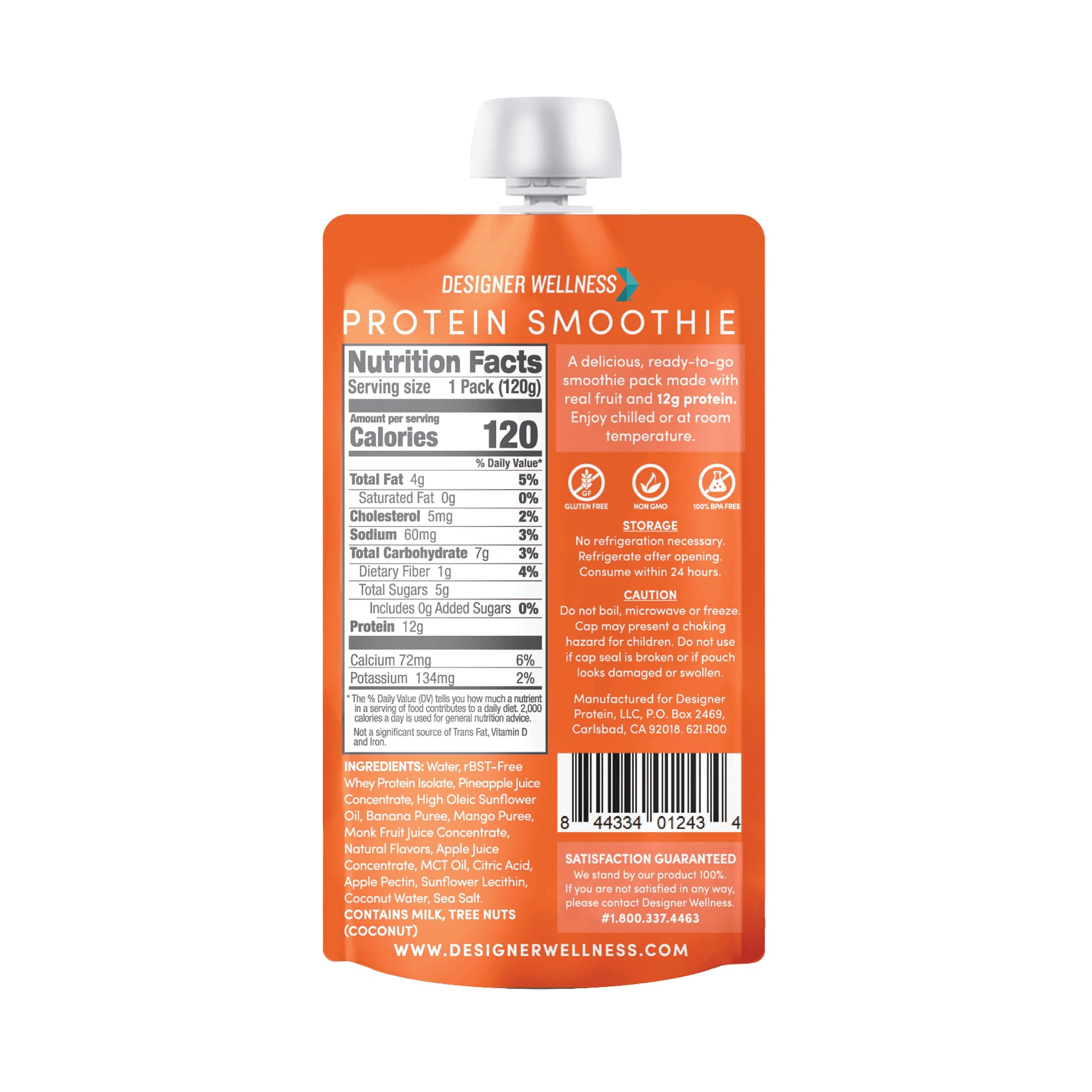 Designer Wellness textura cremosa del smoothie, fácil de beber y sin grumos
