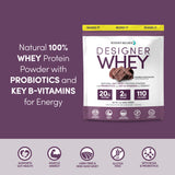 Designer Wellness textura del polvo en primer plano para mezcla suave y sin grumos