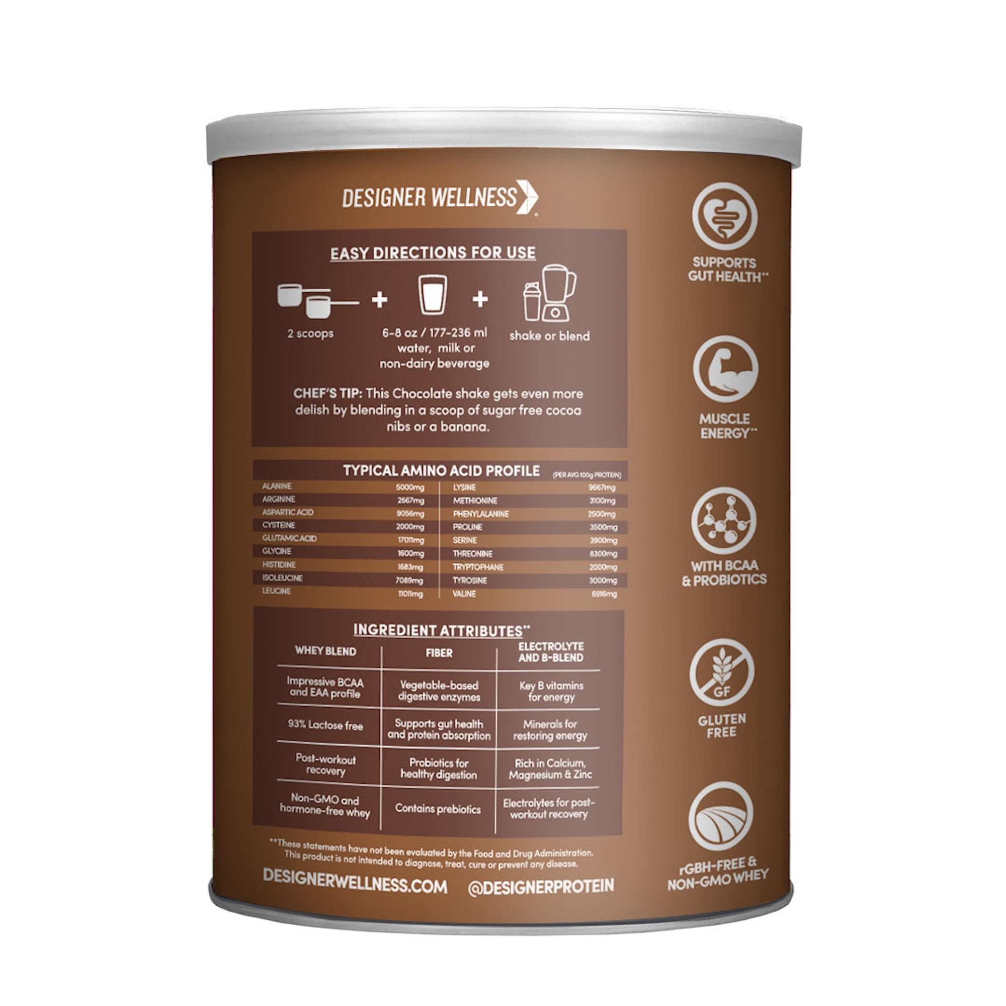 Designer Wellness producto en cocina como parte de rutina diaria saludable