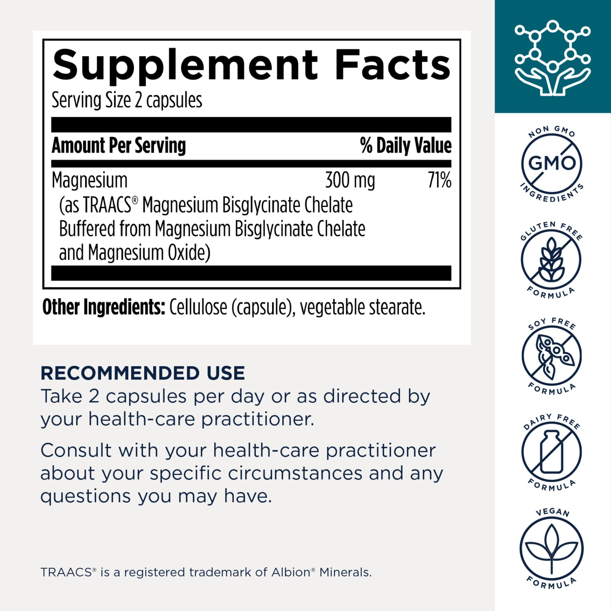 Designs for Health detalle de ingredientes que sugiere pureza y origen controlado