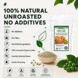 Detox Organic Green Enema Coffee certificados GMP y orgánico en el empaque