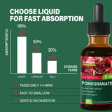 DetoxenNATURE ingredientes dispuestos: granada, semilla de uva, té verde, CoQ10 para sinergia