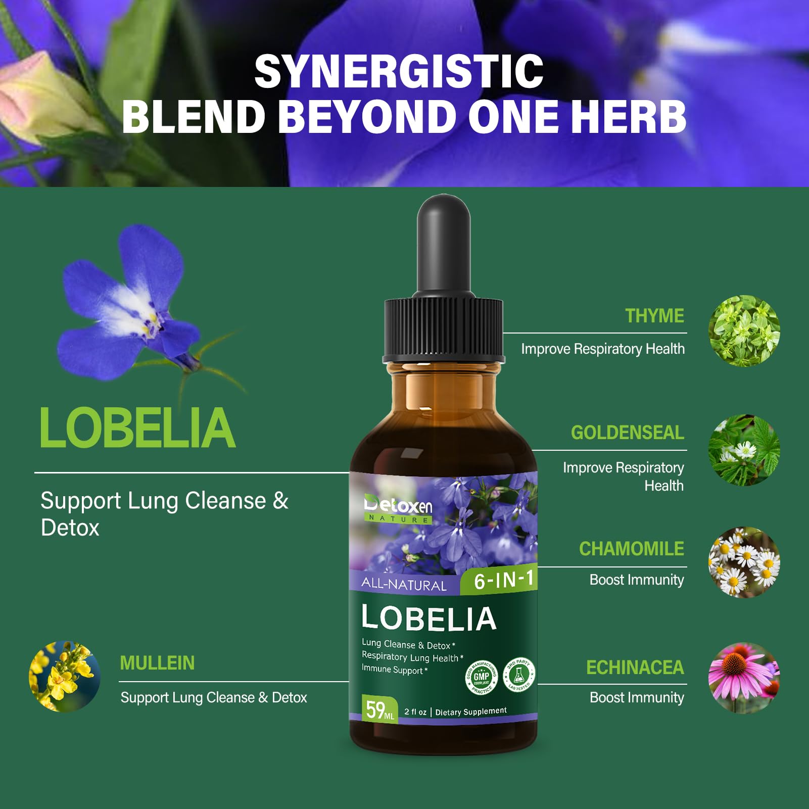 DetoxenNATURE botella abierta con gotas lista para diluir y usar