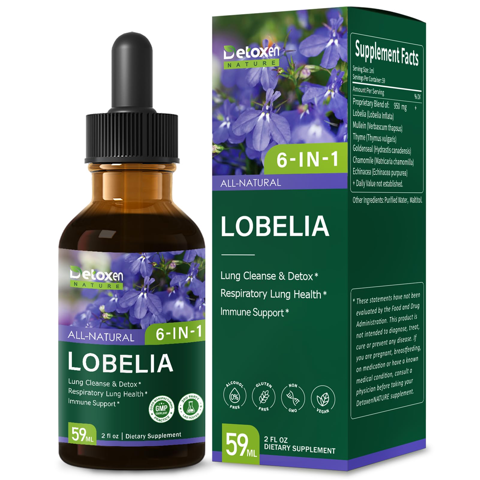 DetoxenNATURE frontal del empaque mostrando presentación 2oz y beneficios