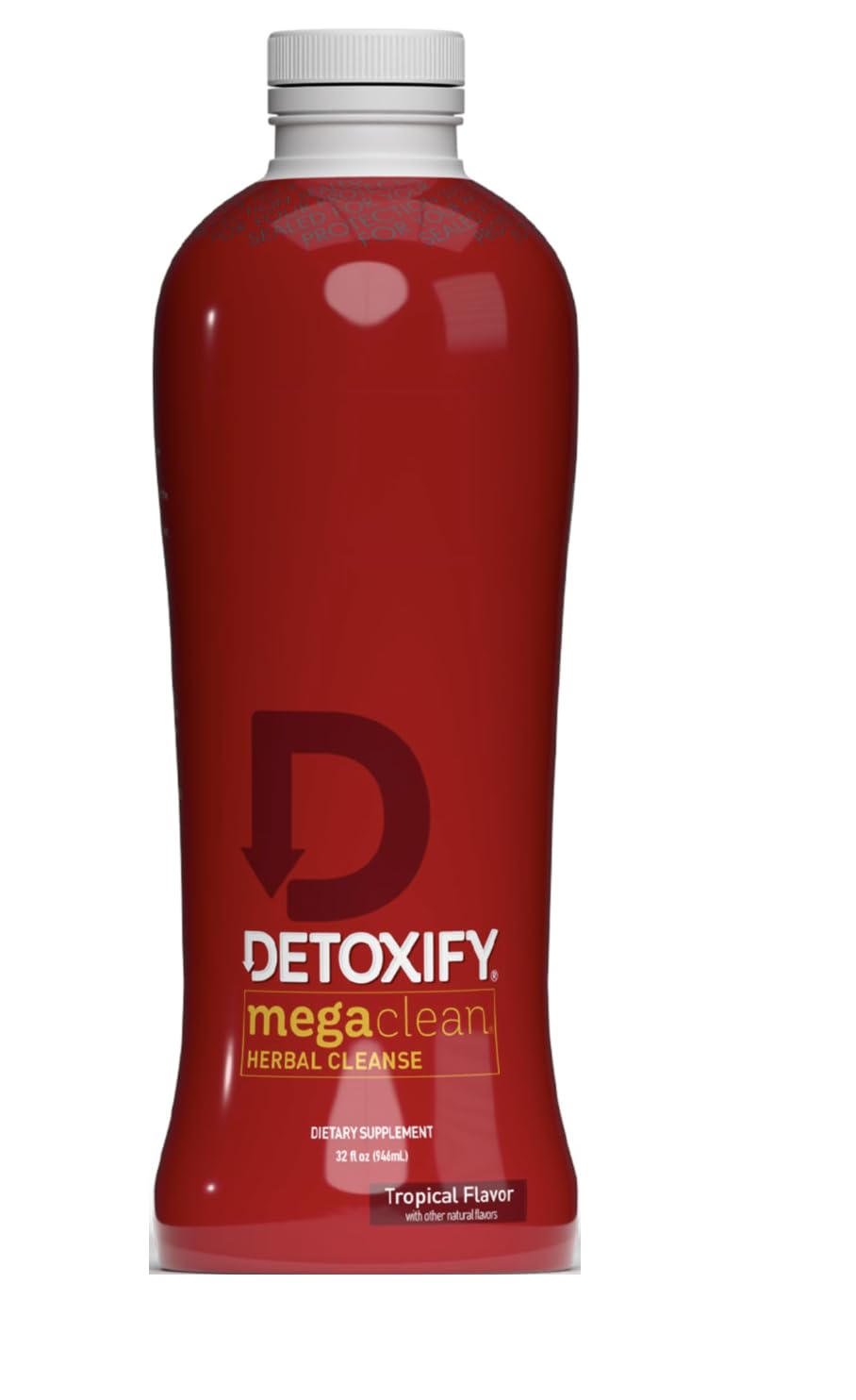 Detoxify envase frontal tropical mostrando marca y beneficio depurativo